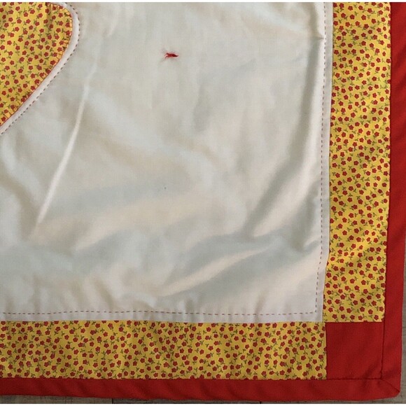 Handmade Calico WINNIE The POOH Crib Quilt w/Knot Ties Comforter Nursery 34x44 - Picture 5 of 12